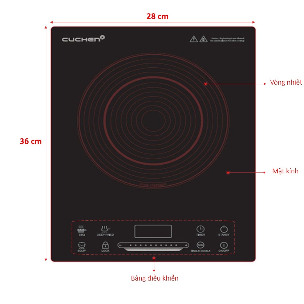 Bếp hồng ngoại Cuchen CHR-F161VN