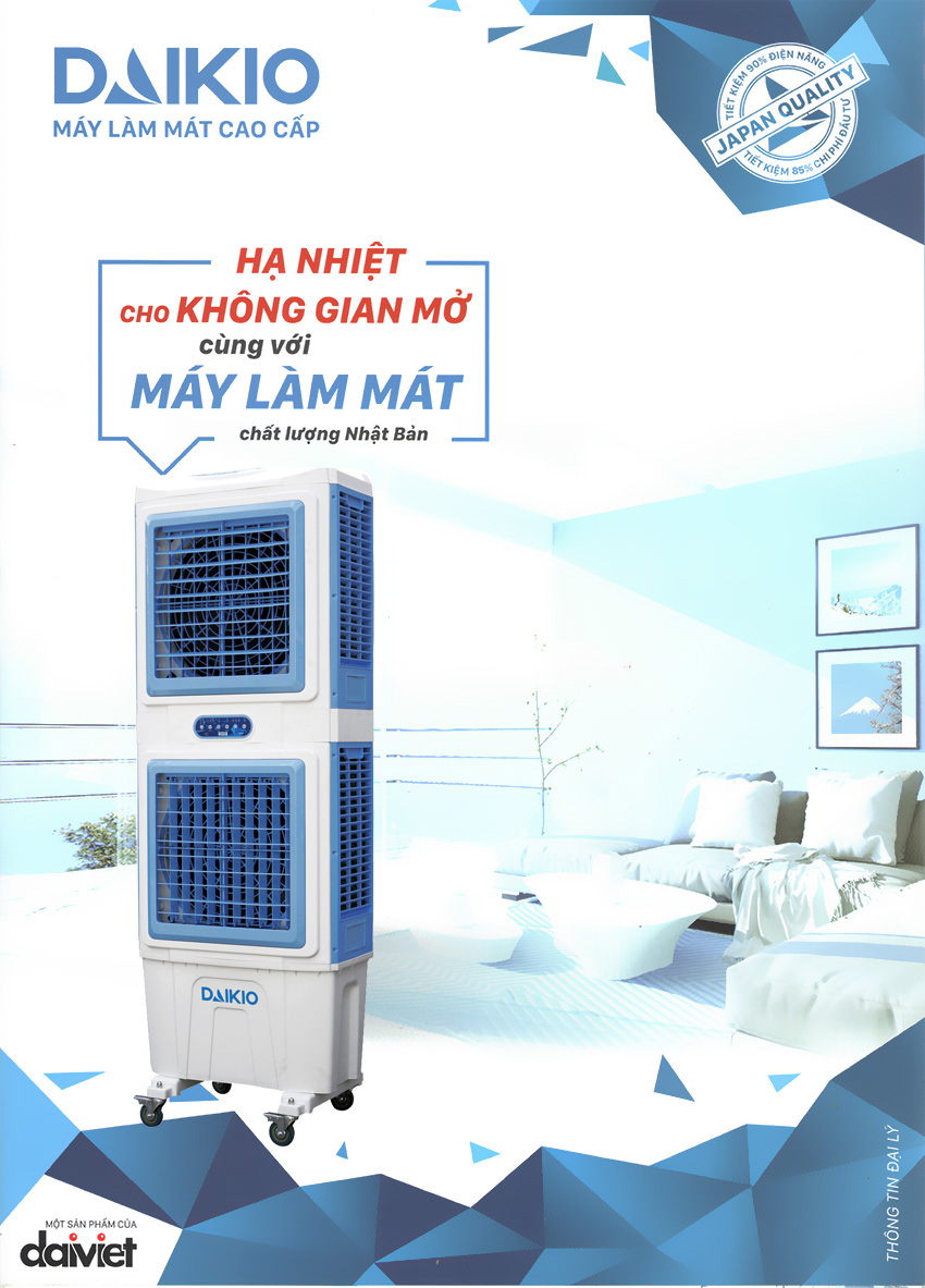 Daikio DK-10000A hình dáng mẫu mã đẹp độc quyền của Daikio