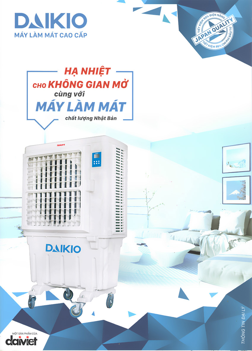 Daikio DK-9000A hình dáng mẫu mã đẹp độc quyền của Daikio