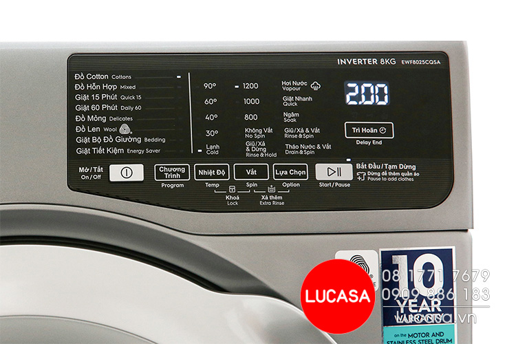 Máy Giặt Electrolux EWF8025CQSA