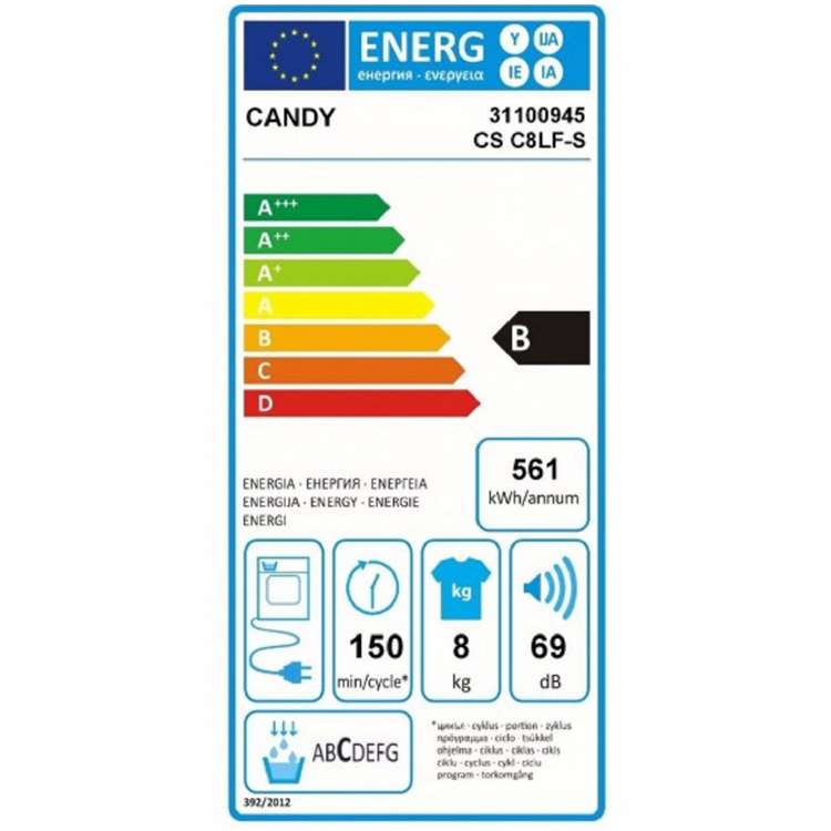 Máy sấy Candy CS C8LF-S